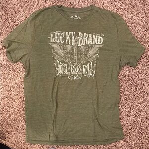 Lucky Brand Green Graphic T-Shirt for Men